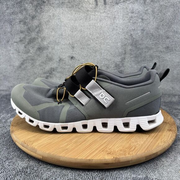 On Running CloudTec Shoes Mens Size 10.5 Gray Green Sneakers Running No Insoles - Picture 4 of 11